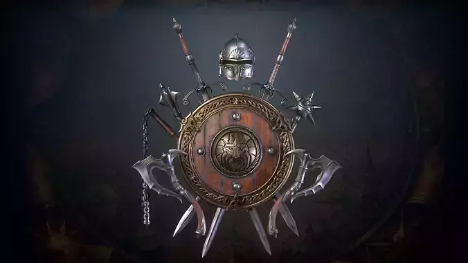 Medieval Weapons Low-poly 3D model