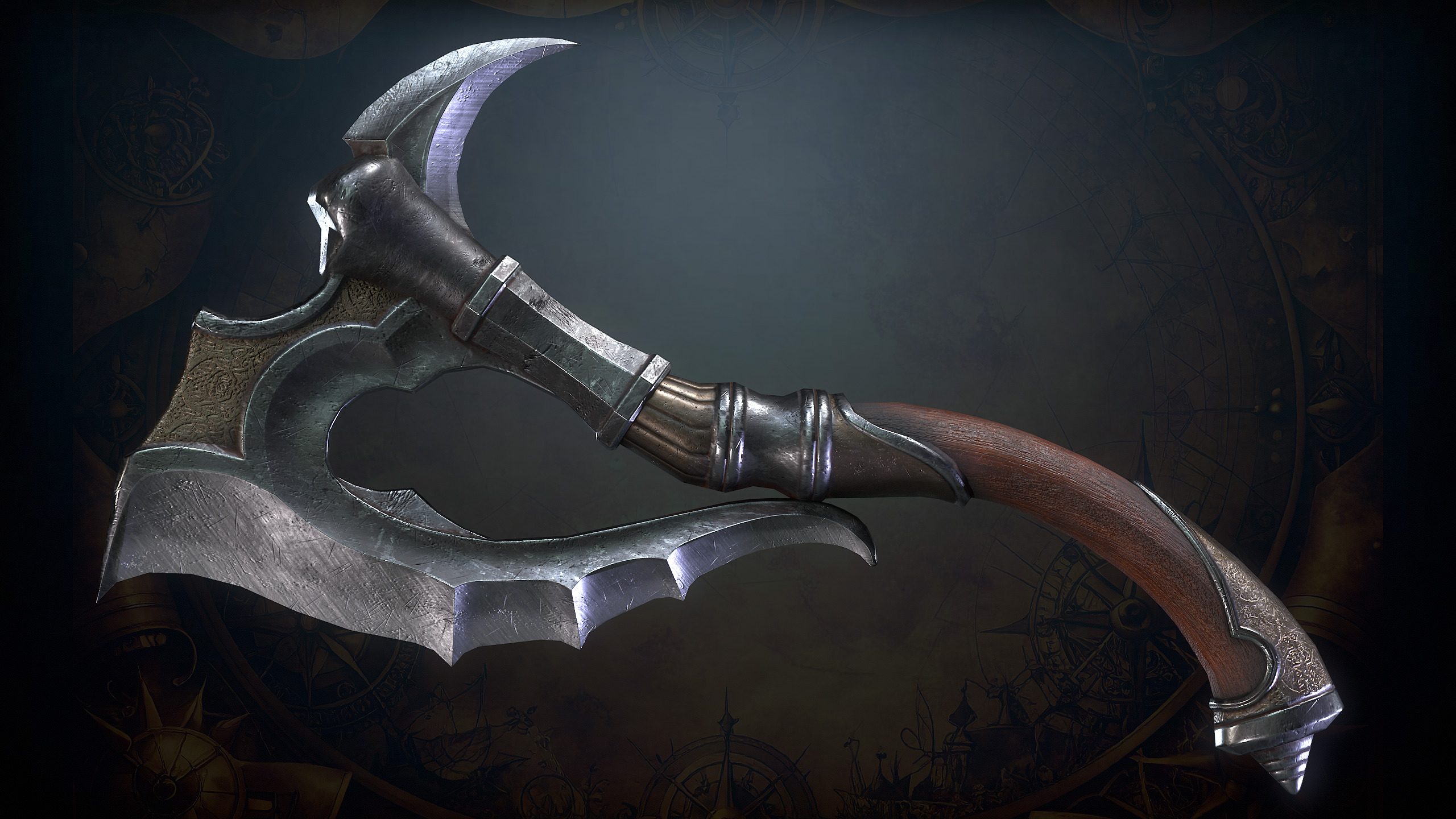 Medieval Weapons Low-poly 3D model_10