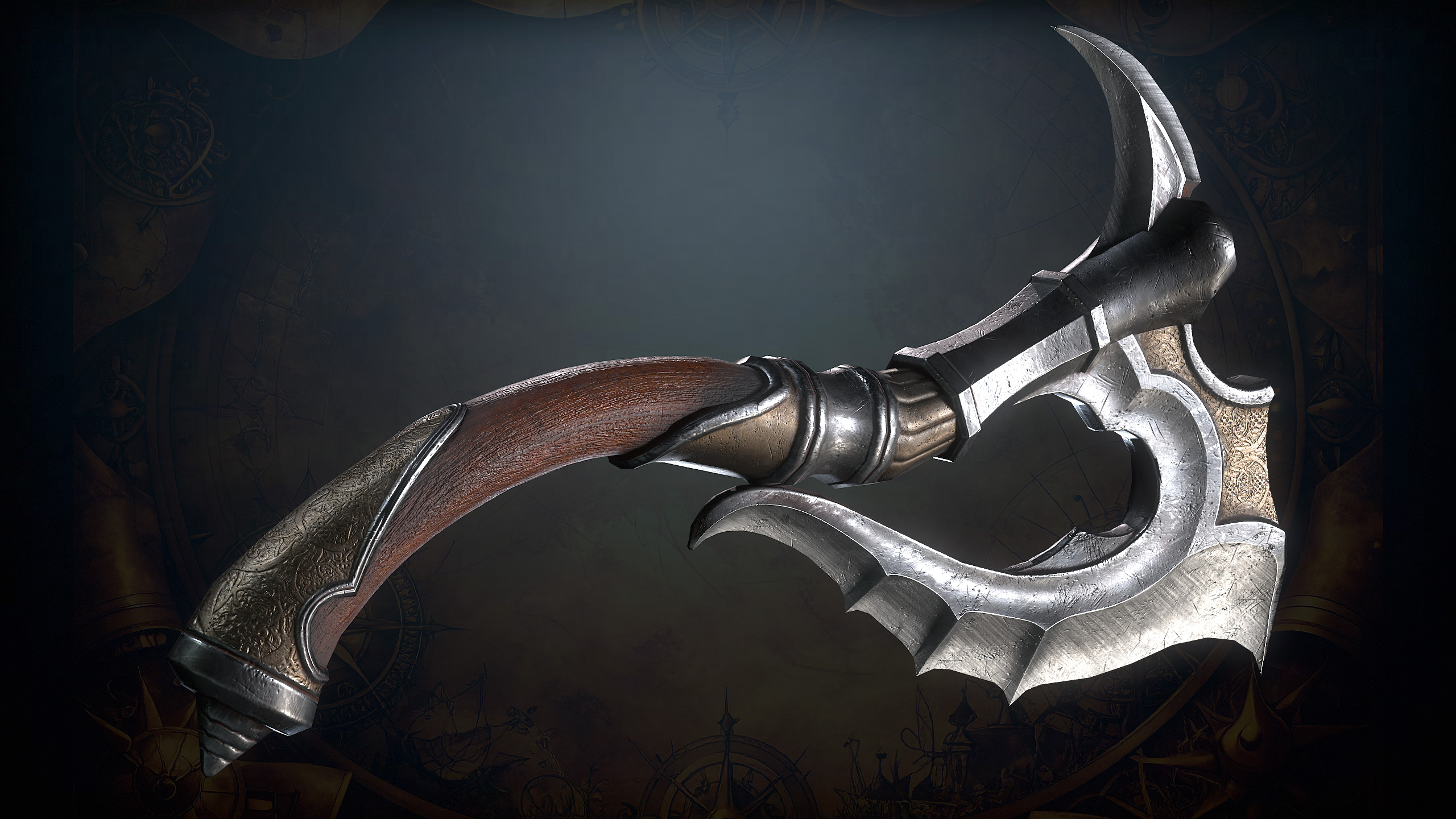 Medieval Weapons Low-poly 3D model_11