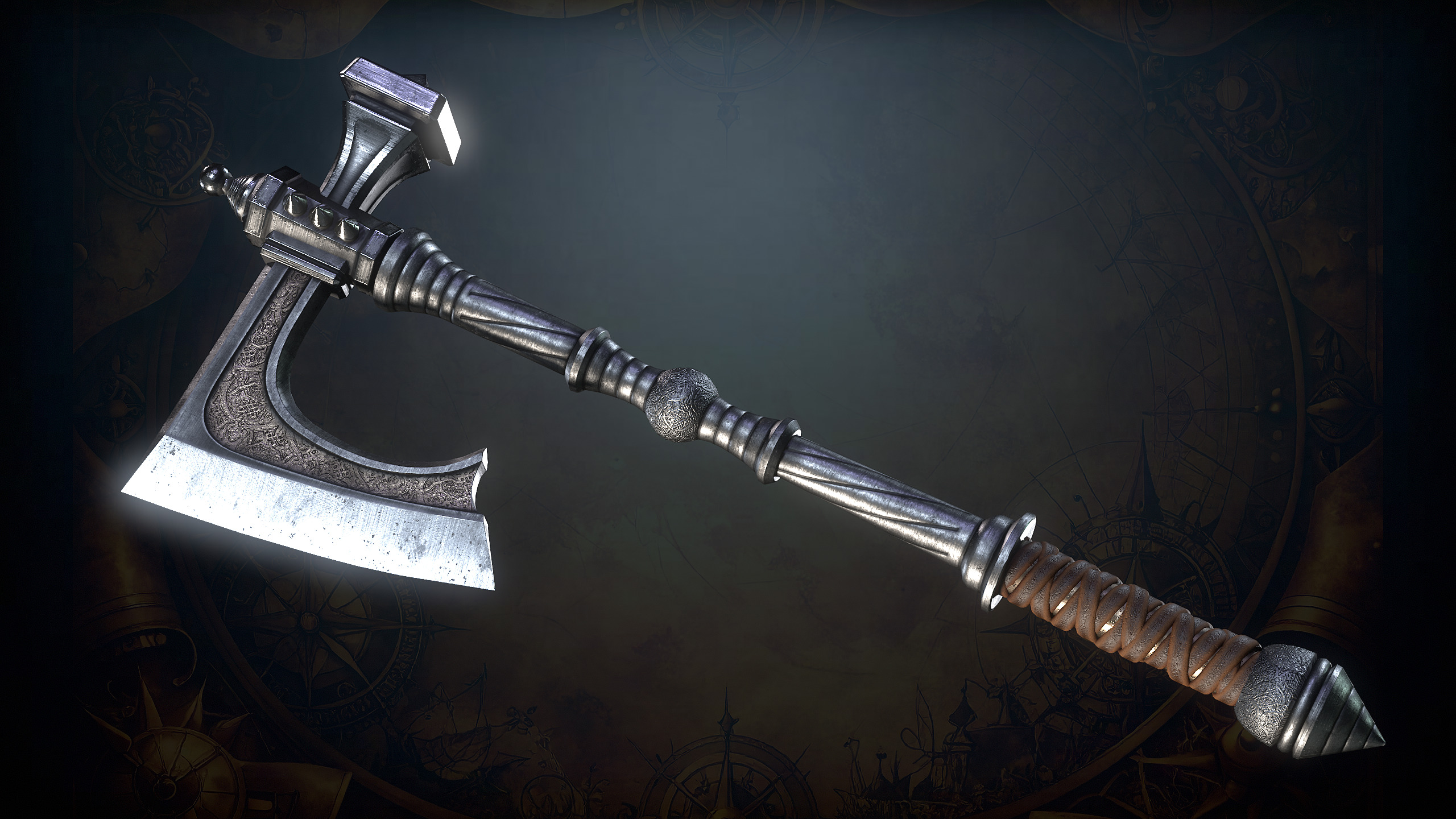 Medieval Weapons Low-poly 3D model_17