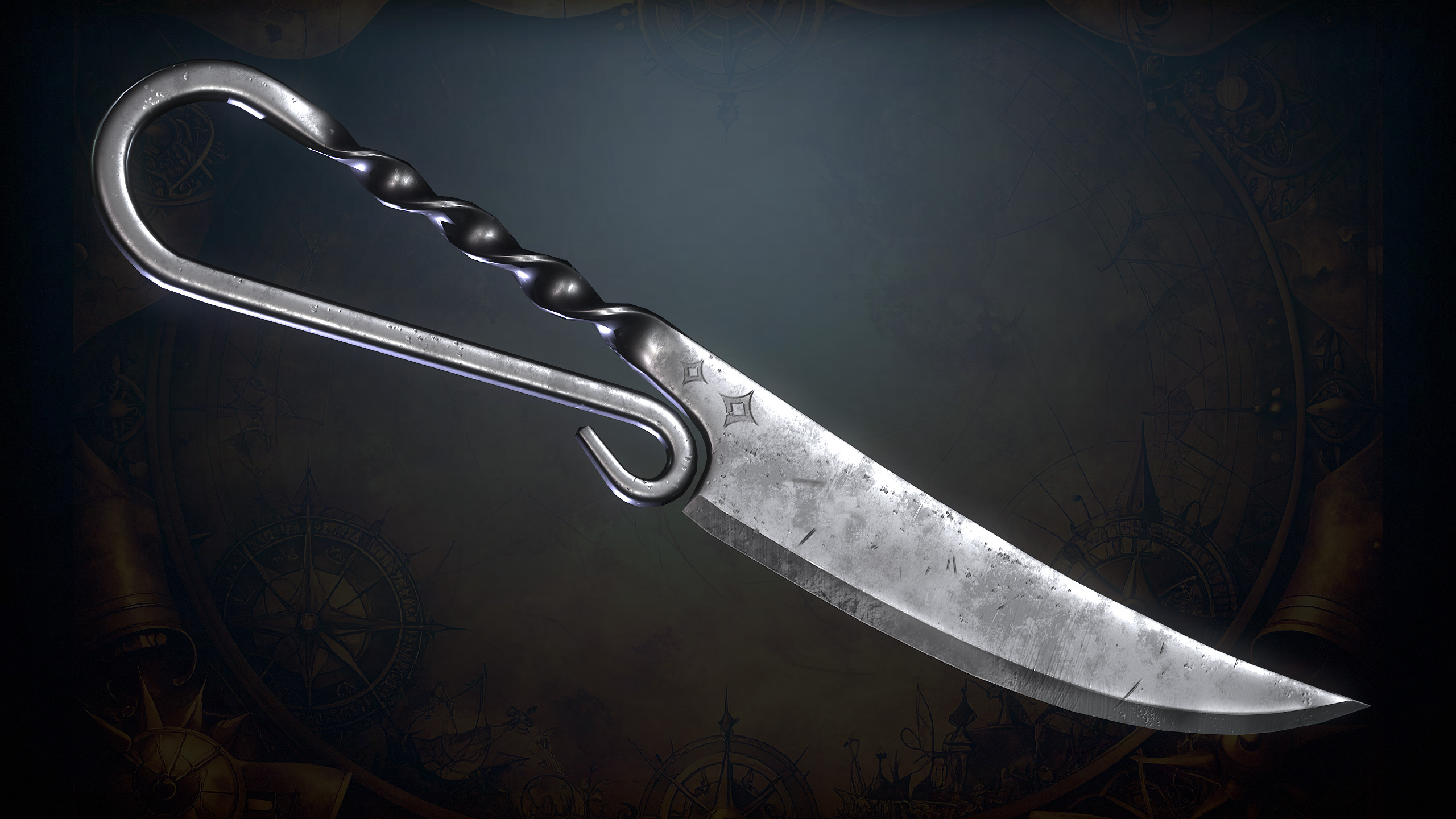 Medieval Weapons Low-poly 3D model_9