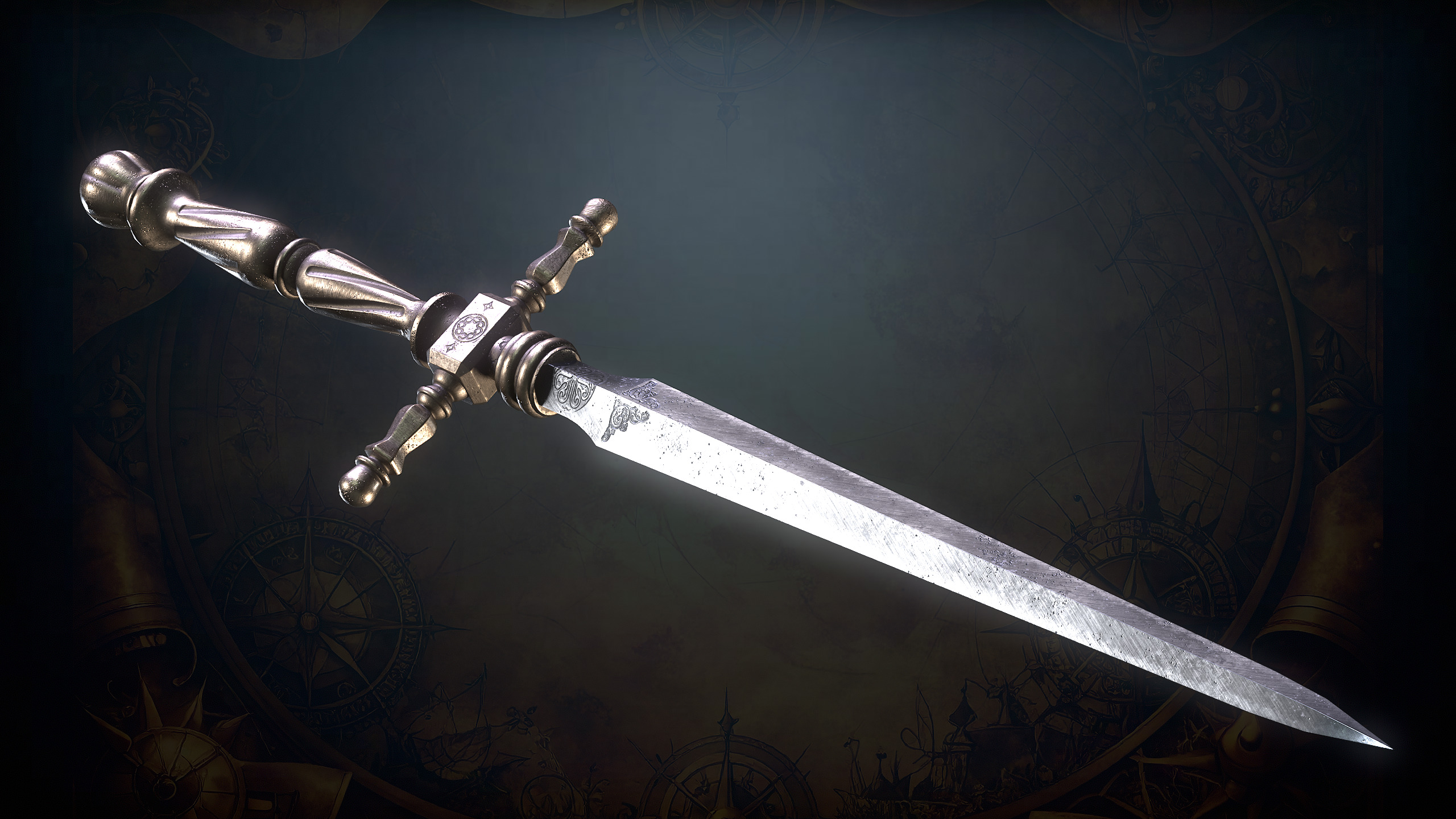 Medieval Weapons Low-poly 3D model_33