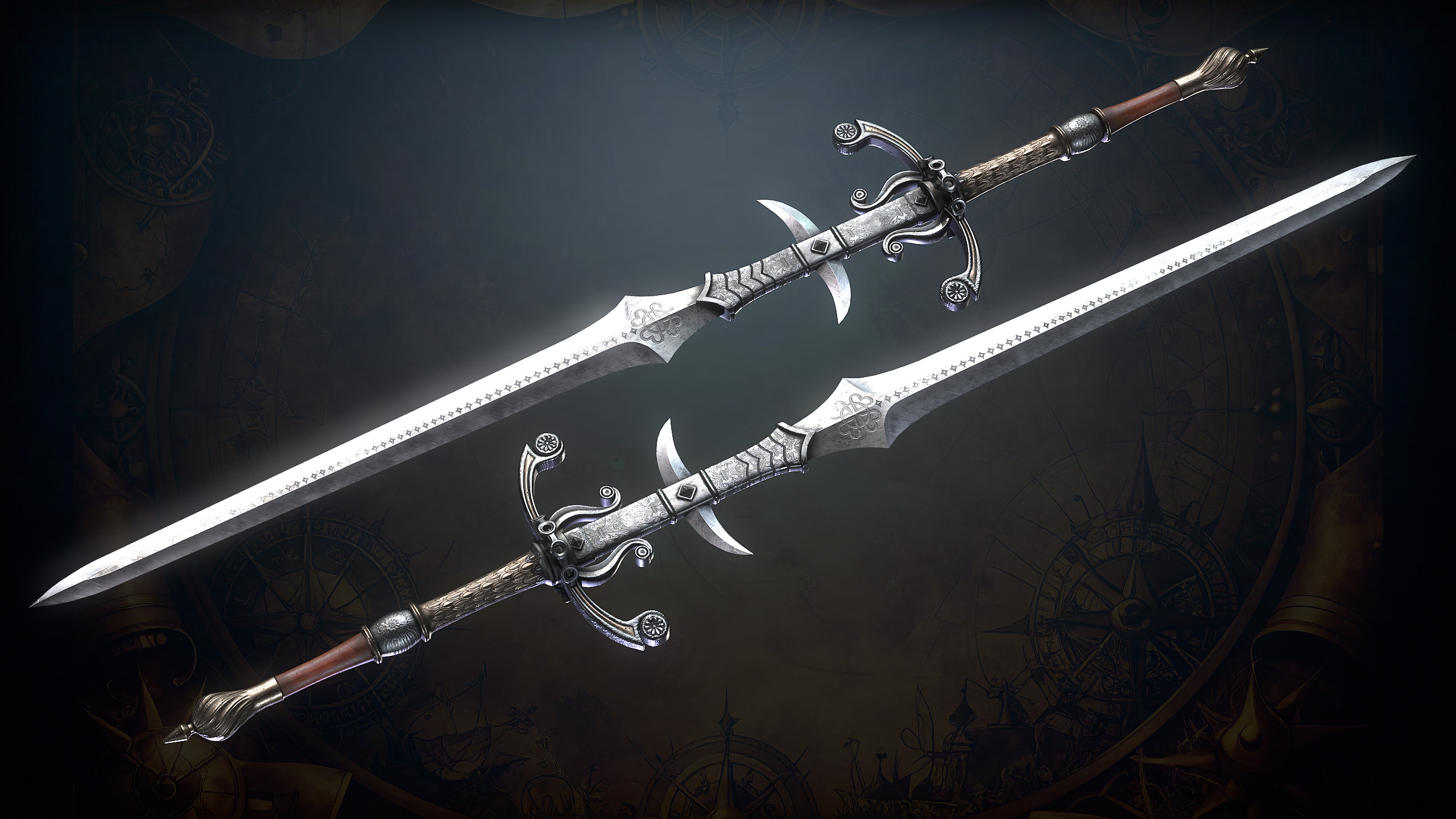 Medieval Weapons Low-poly 3D model_6