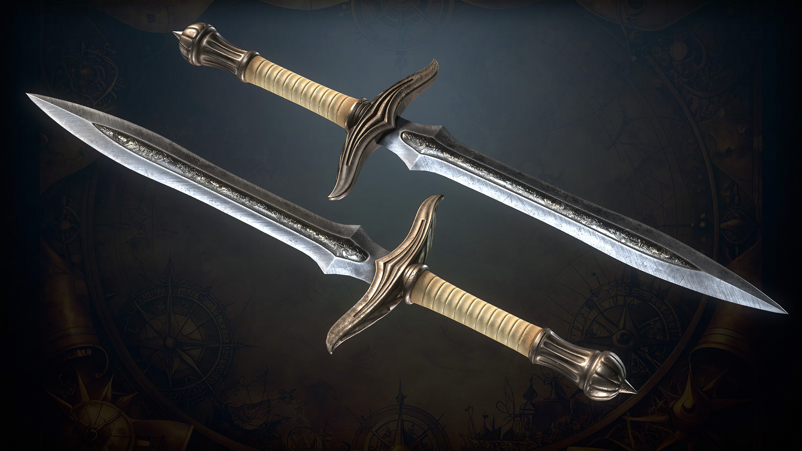 Medieval Weapons Low-poly 3D model_46