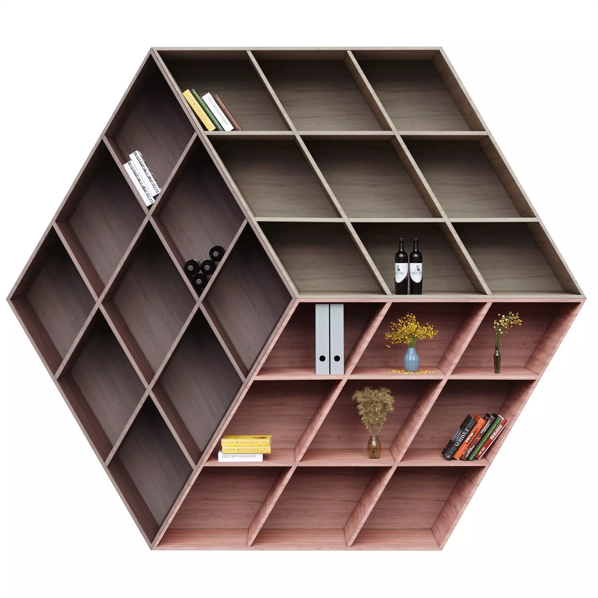 Wardrobe with decorative set 3D model