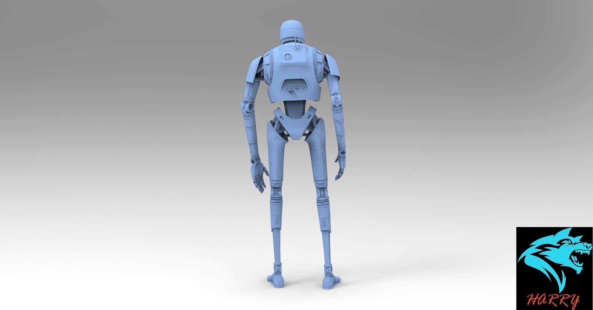 Star Wars Roque One - K-2SO for 3d print 3D model_4