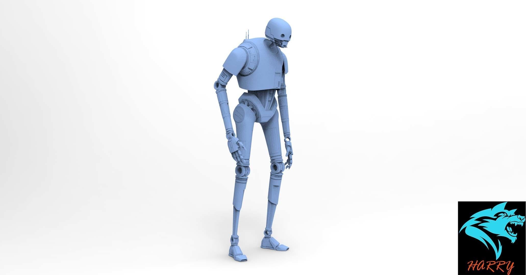 Star Wars Roque One - K-2SO for 3d print 3D model_3