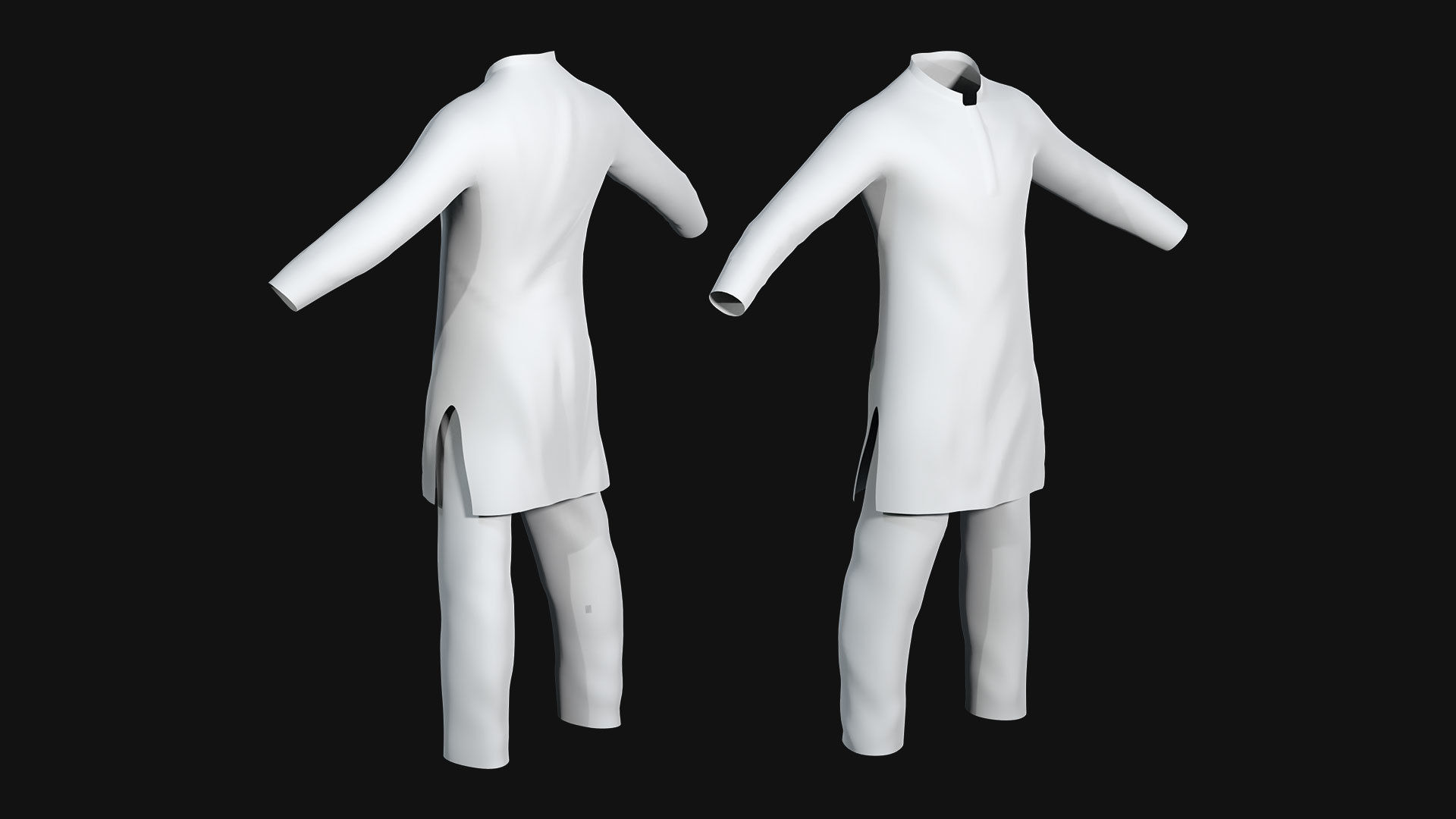 A Traditional Cloth for Men Punjabi 3D model_11