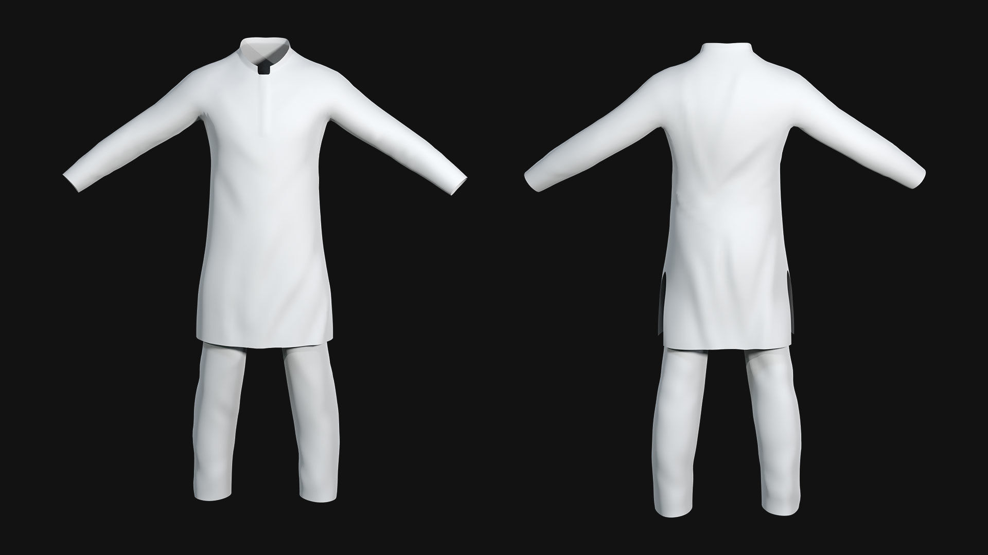 A Traditional Cloth for Men Punjabi 3D model_10