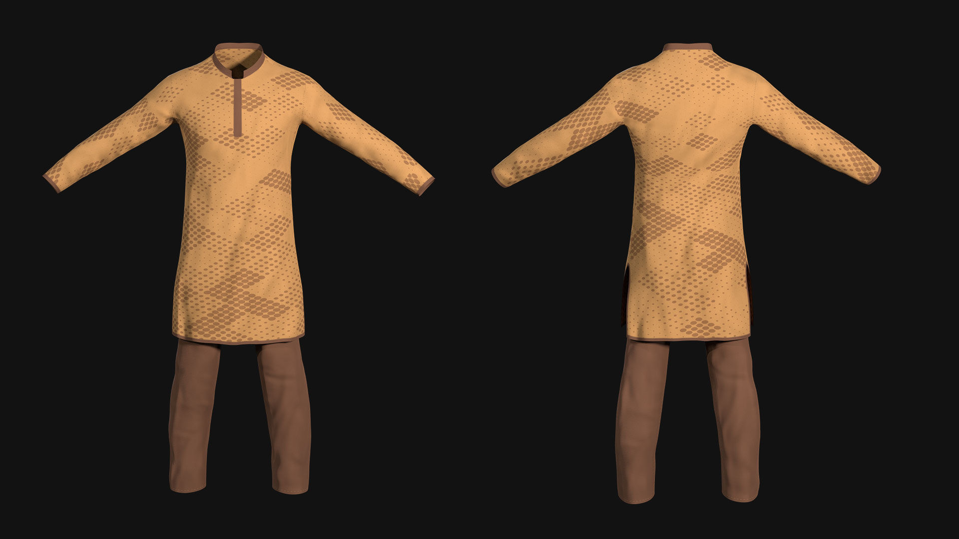 A Traditional Cloth for Men Punjabi 3D model_5