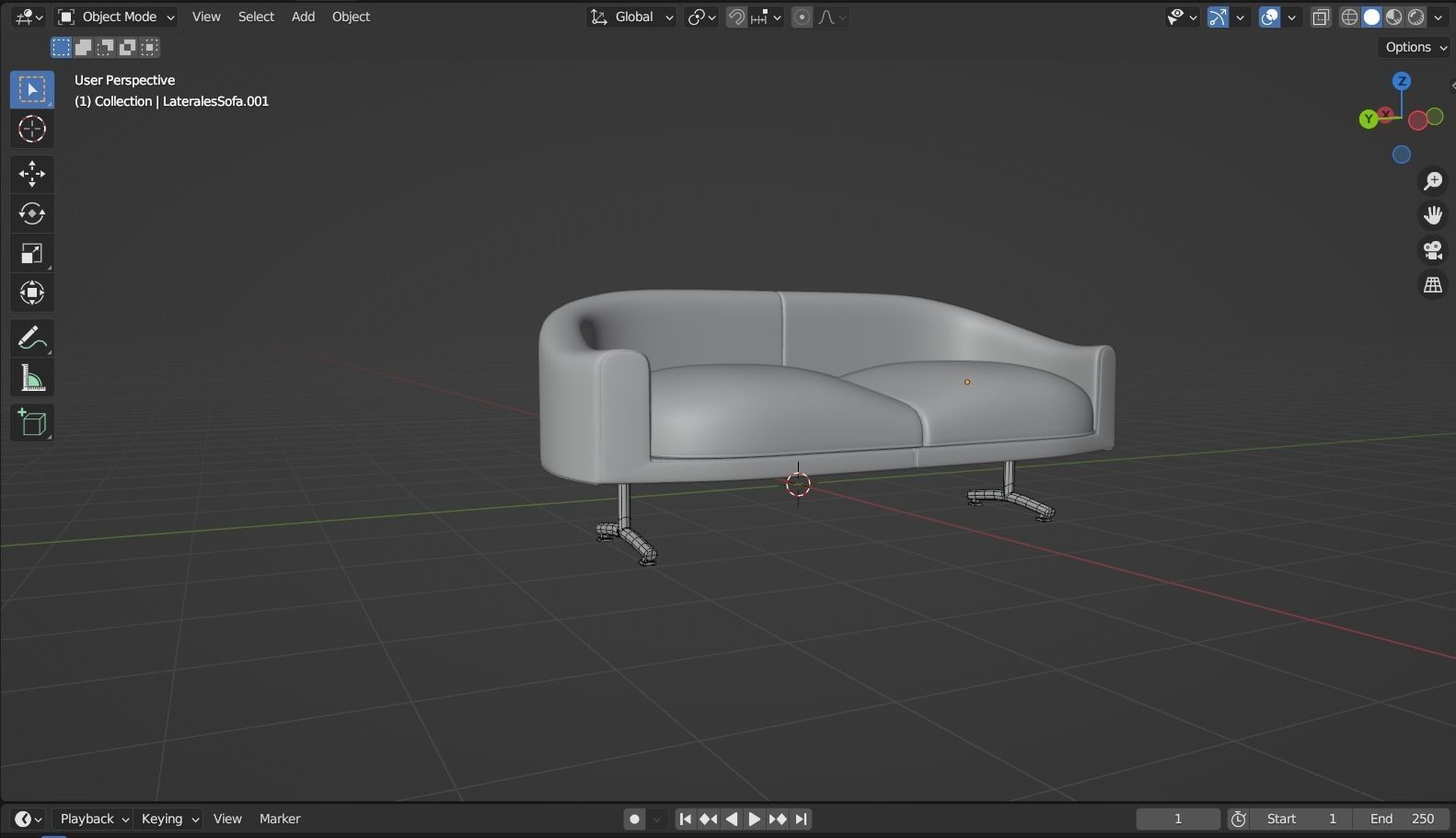 Modern armchair 3d model Free 3D model_2