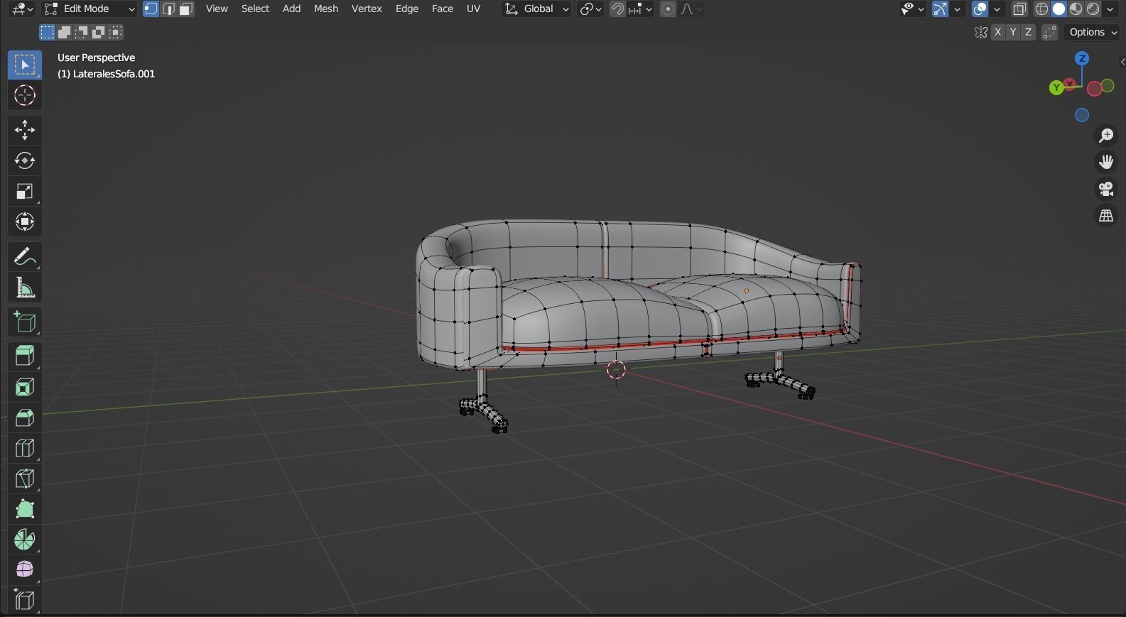 Modern armchair 3d model Free 3D model_1