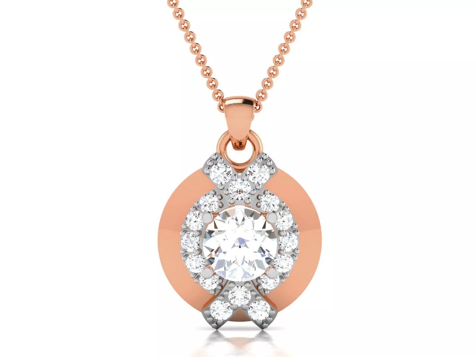 Women solitaire pendant 3dm render detail 3D print model_0