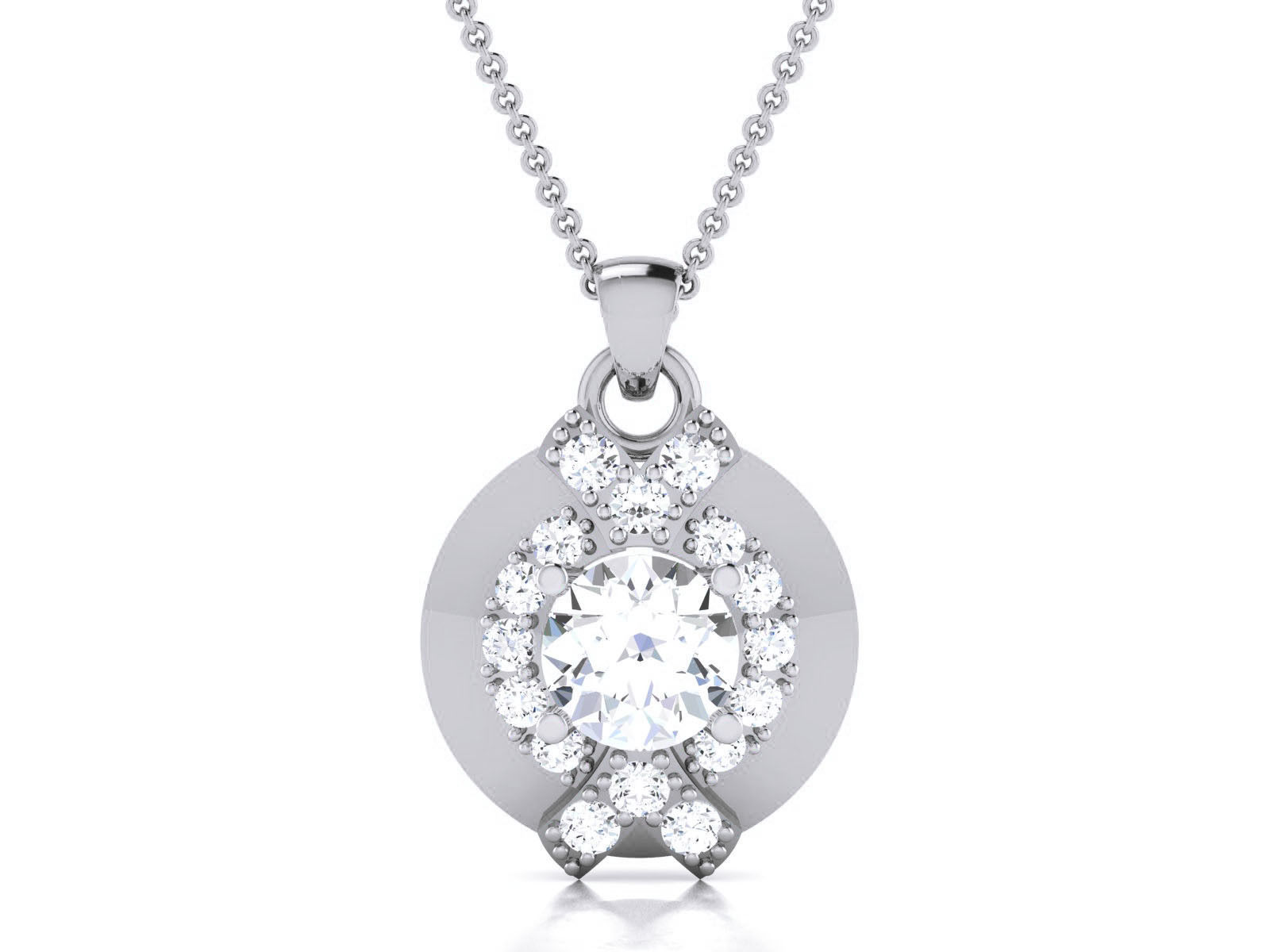 Women solitaire pendant 3dm render detail 3D print model_5