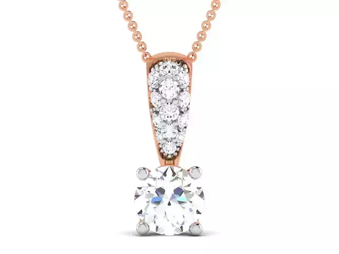 Women solitaire pendant 3dm render detail 3D print model