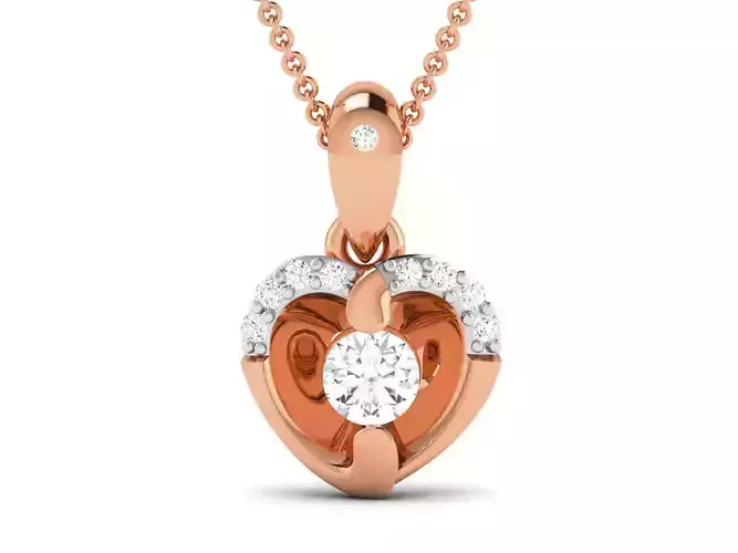 Women solitaire pendant 3dm render detail 3D print model