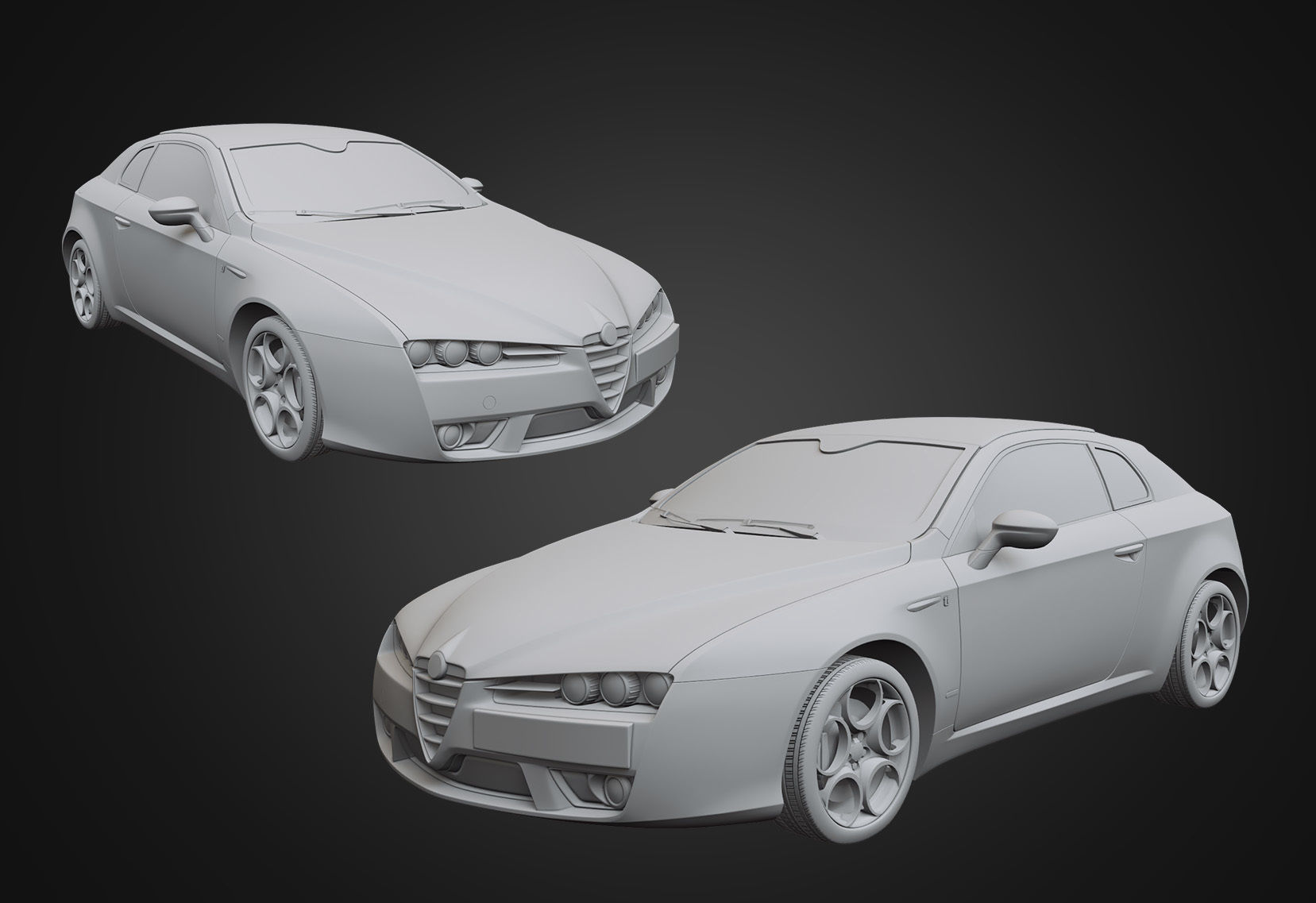 Alfa Romeo Brera Italia Independent 2009 Low-poly 3D model_17