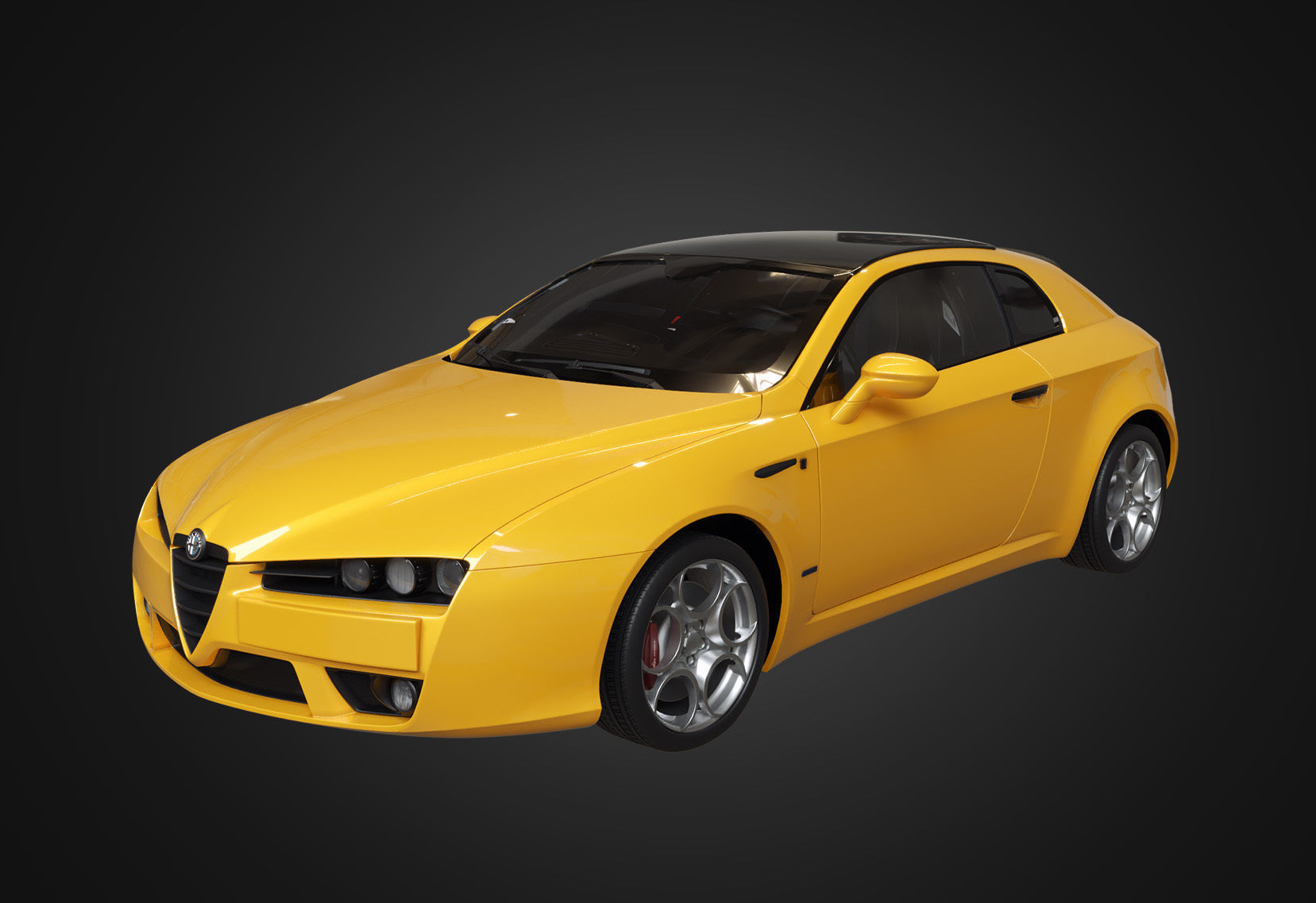 Alfa Romeo Brera Italia Independent 2009 Low-poly 3D model_16