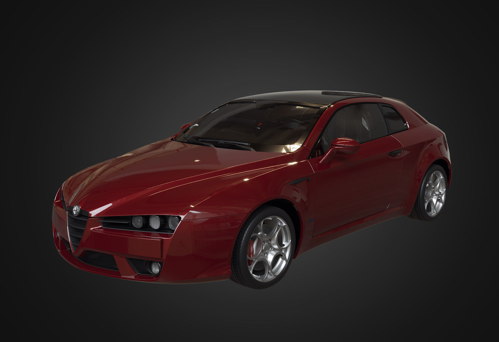 Alfa Romeo Brera Italia Independent 2009 Low-poly 3D model_15