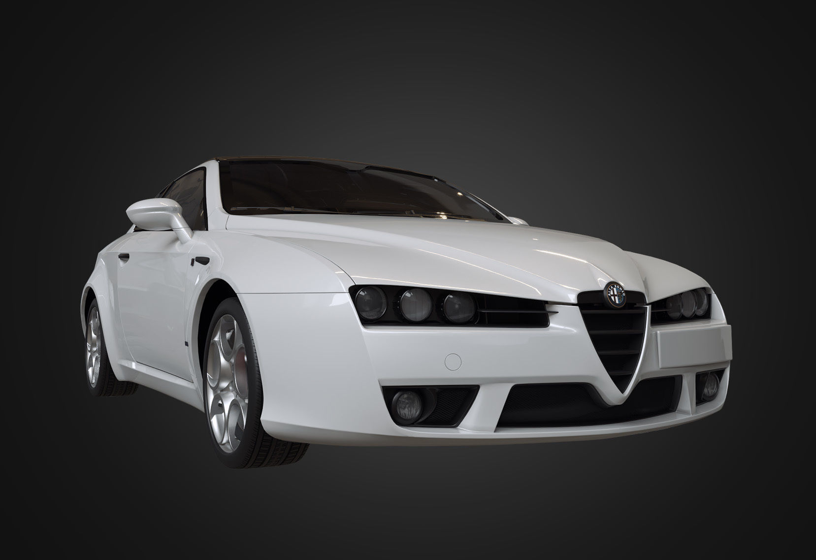 Alfa Romeo Brera Italia Independent 2009 Low-poly 3D model_2