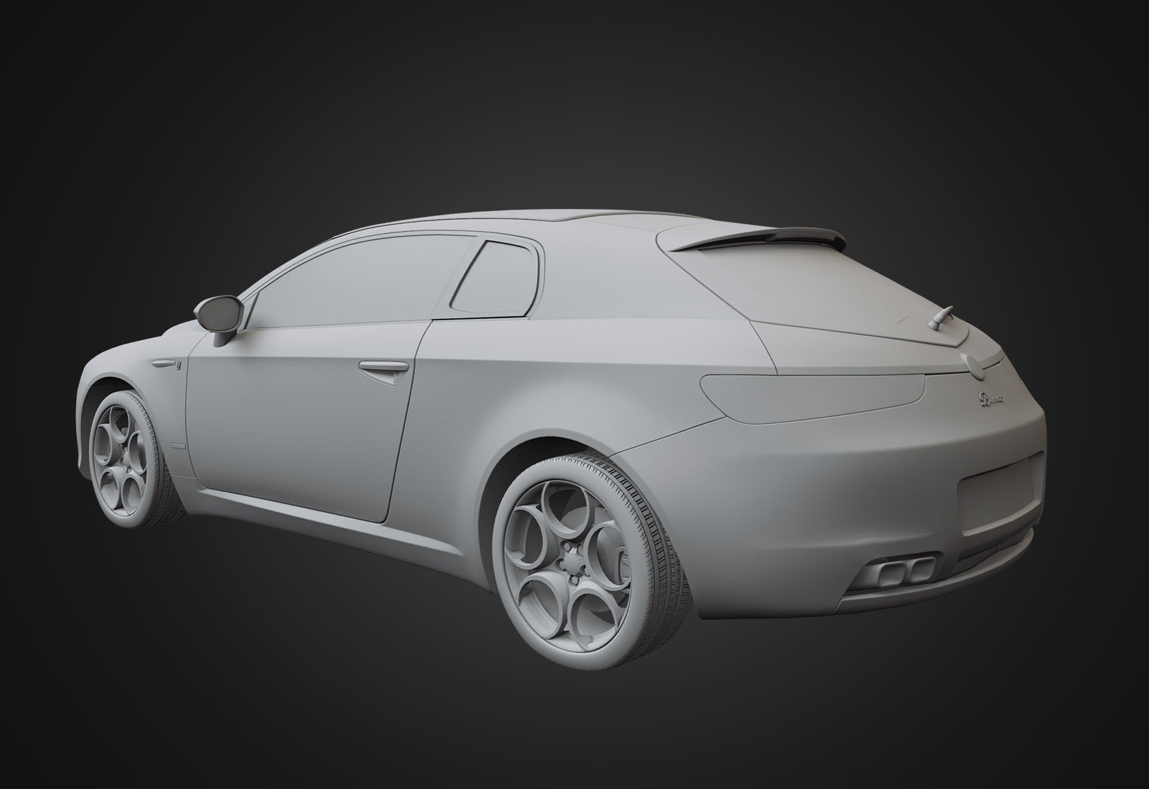 Alfa Romeo Brera Italia Independent 2009 Low-poly 3D model_19