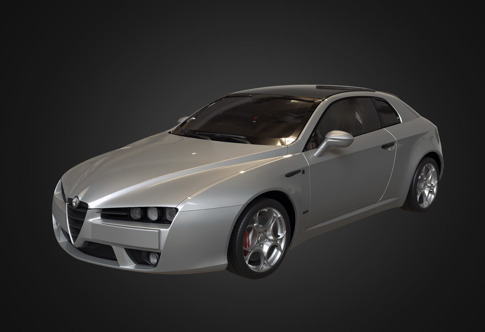 Alfa Romeo Brera Italia Independent 2009 Low-poly 3D model_13