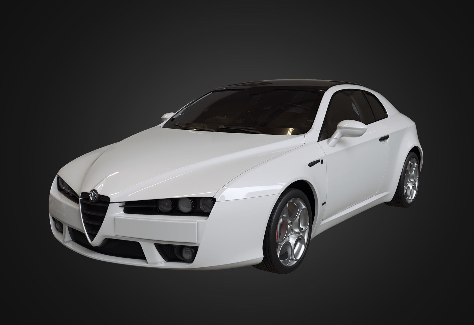 Alfa Romeo Brera Italia Independent 2009 Low-poly 3D model_3