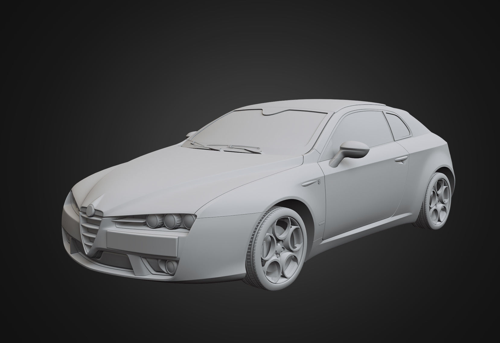 Alfa Romeo Brera Italia Independent 2009 Low-poly 3D model_18