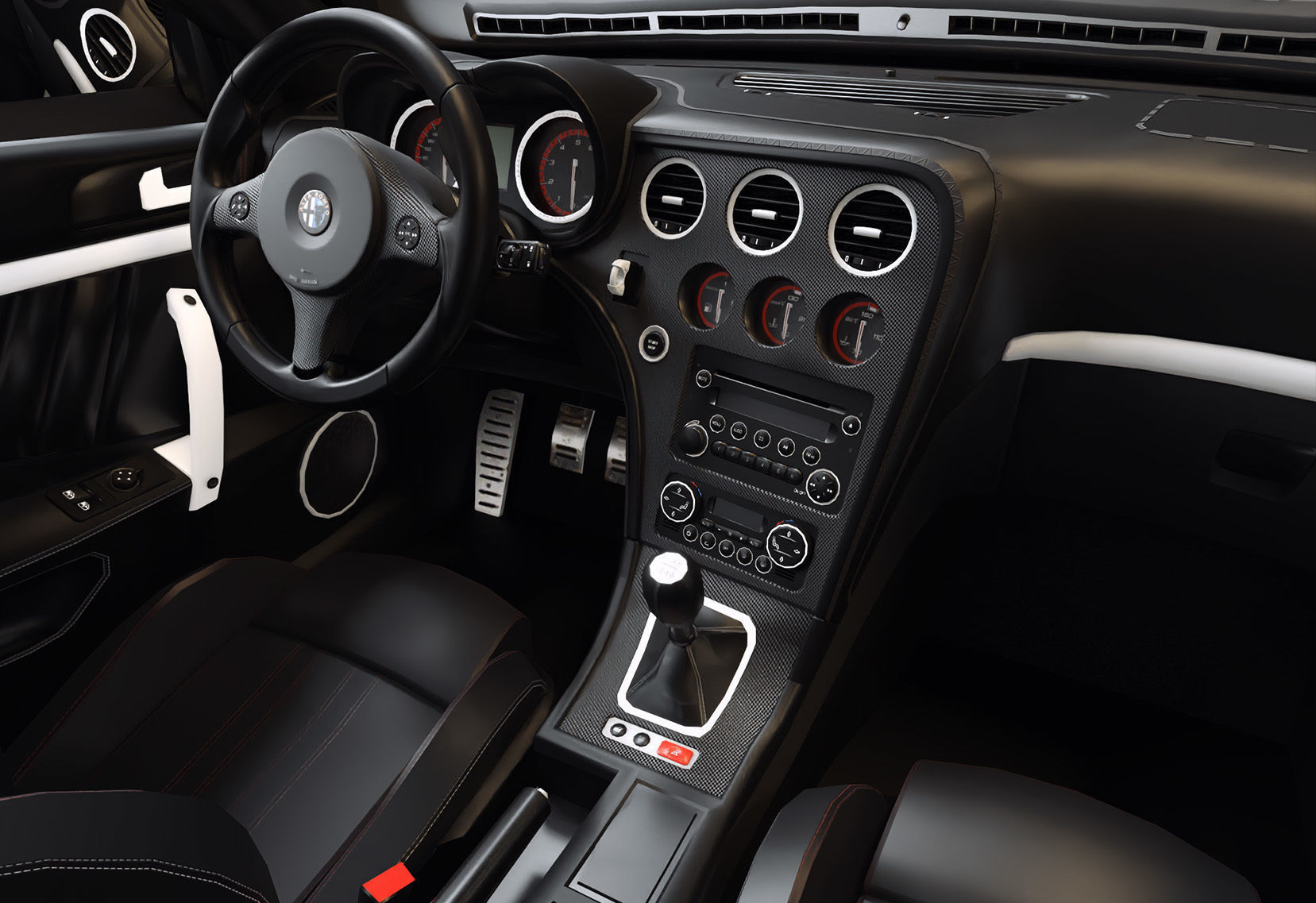 Alfa Romeo Brera Italia Independent 2009 Low-poly 3D model_7