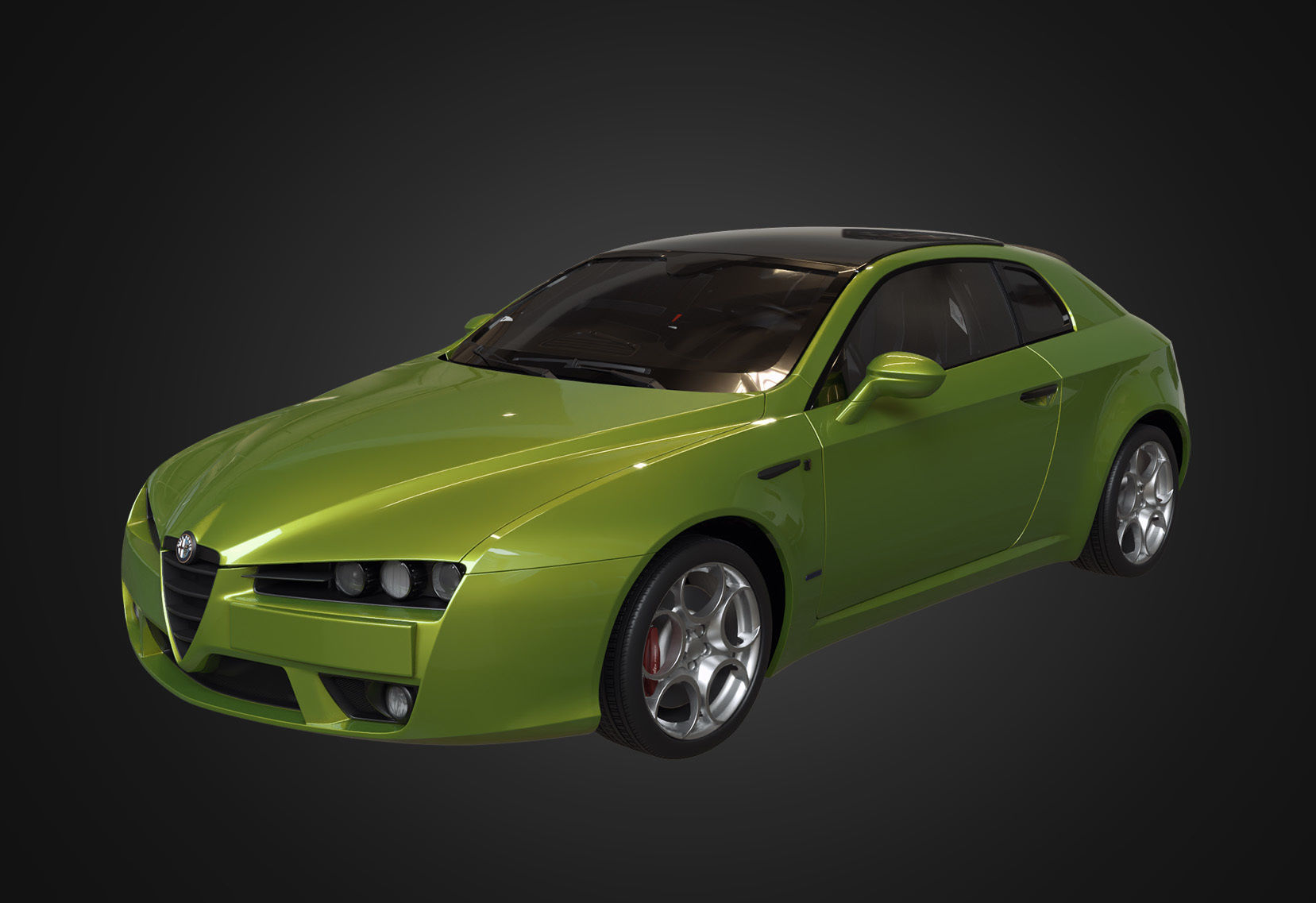 Alfa Romeo Brera Italia Independent 2009 Low-poly 3D model_14