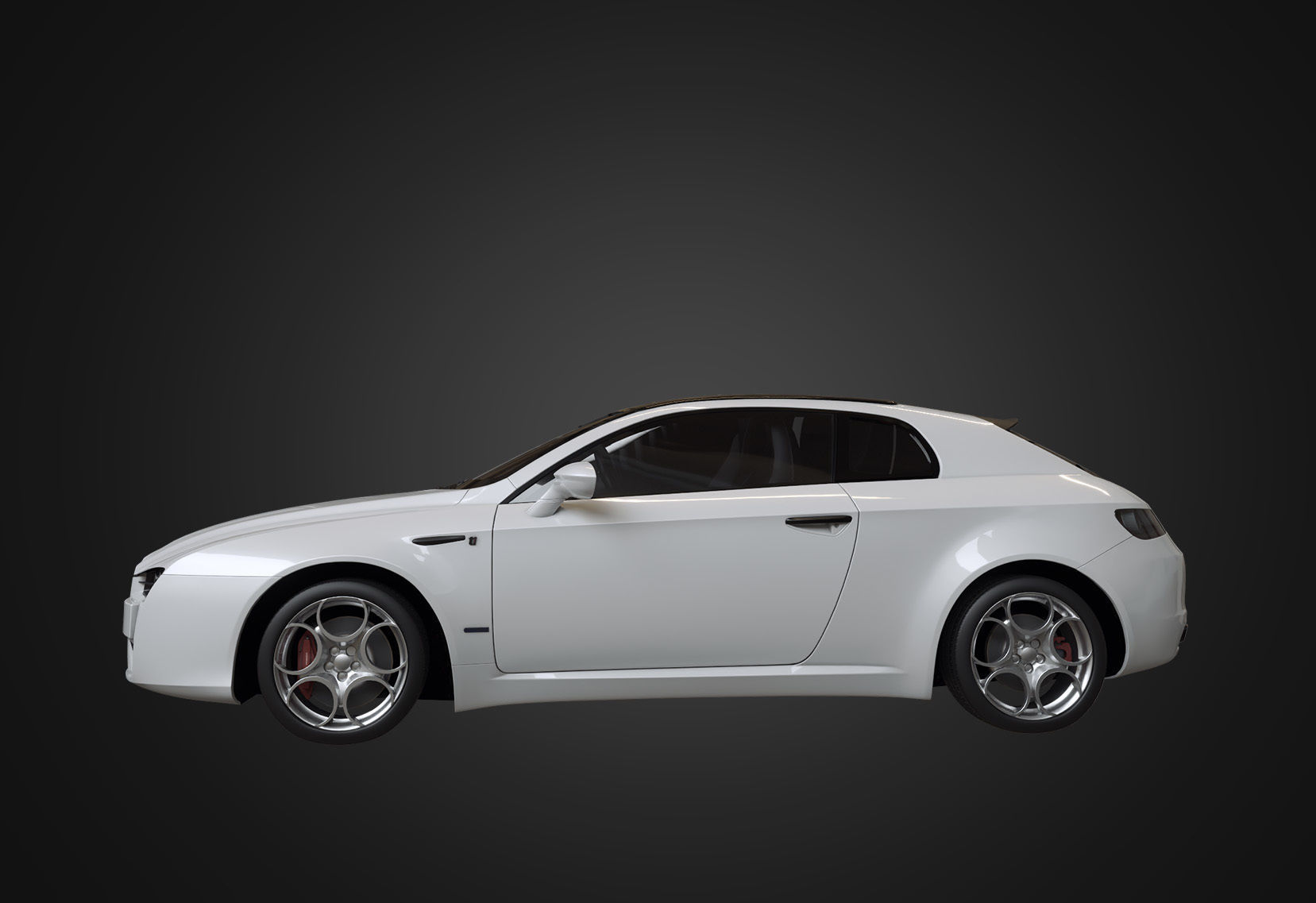 Alfa Romeo Brera Italia Independent 2009 Low-poly 3D model_5