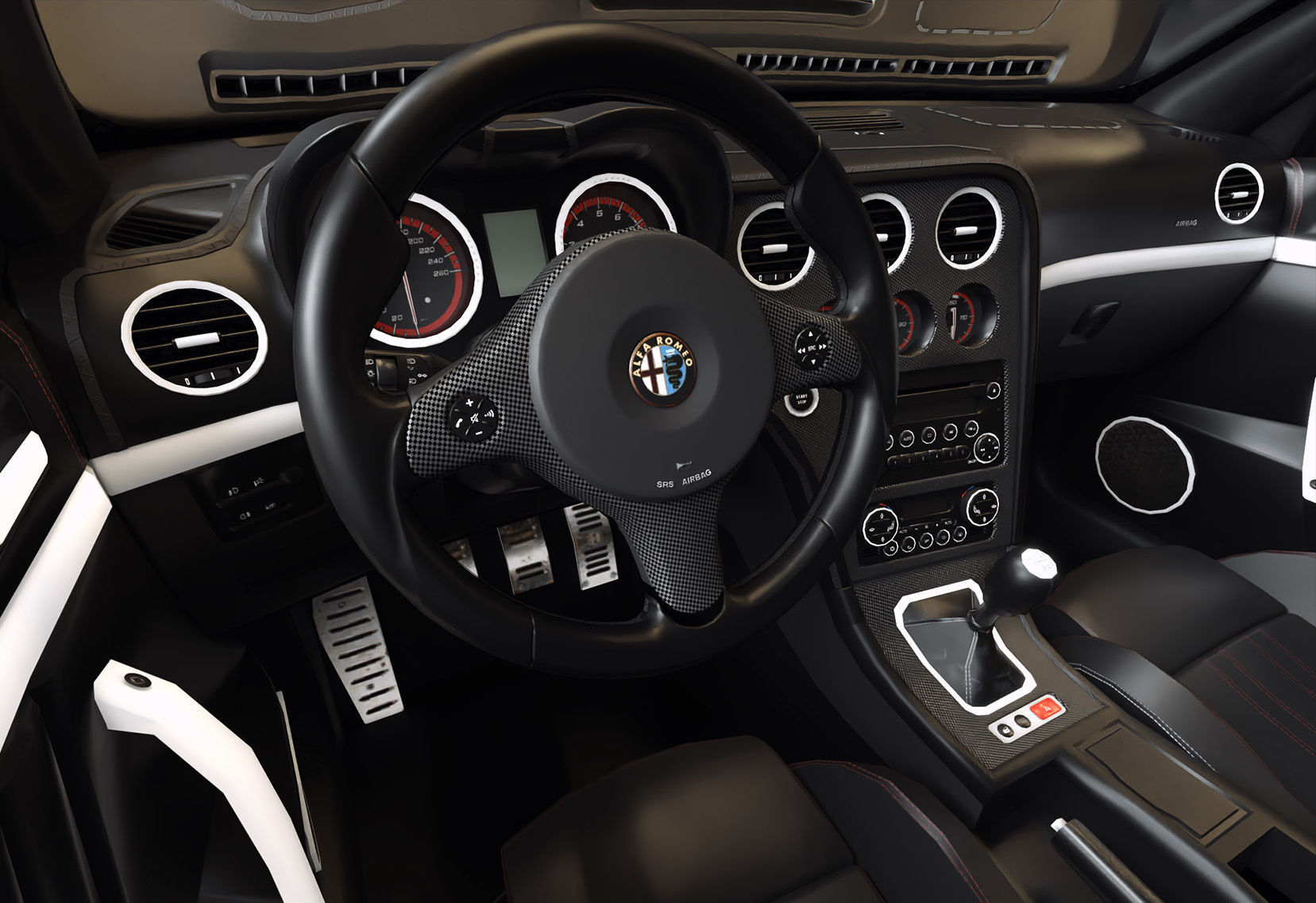 Alfa Romeo Brera Italia Independent 2009 Low-poly 3D model_8