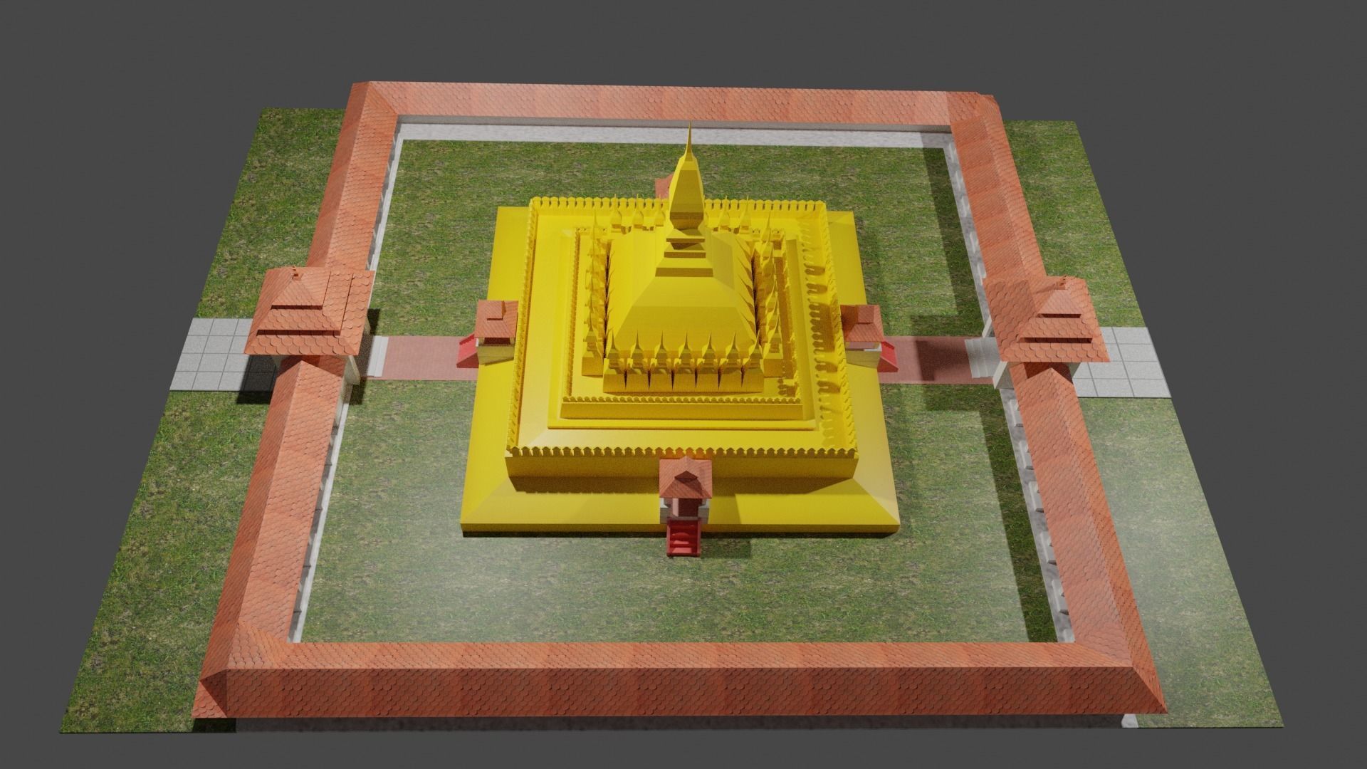 That Luang in laos 3D model_3