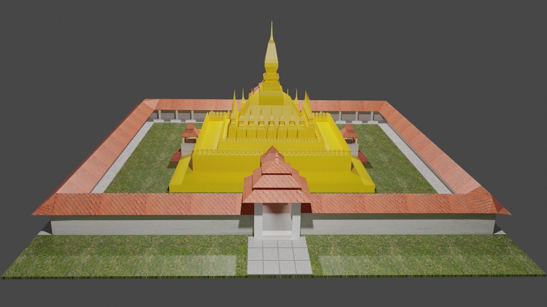That Luang in laos 3D model_1