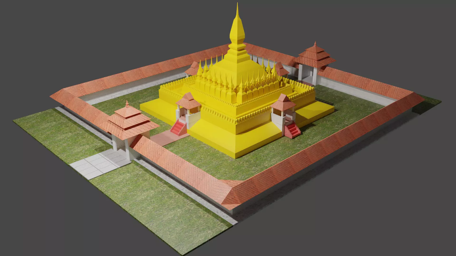 That Luang in laos 3D model_0
