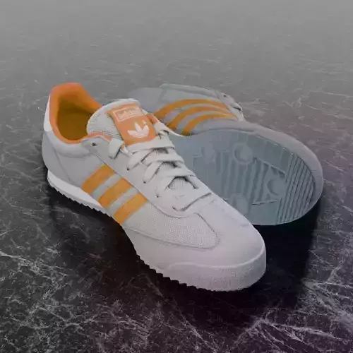 ADIDAS 3D SHOES - WHIE - ORANGE