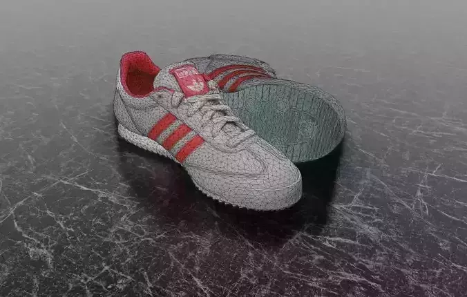 ADIDAS 3D SHOES - WHITE - ORANGE - DRAGON