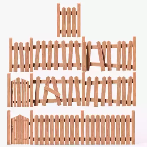 Stylized Wood Fence