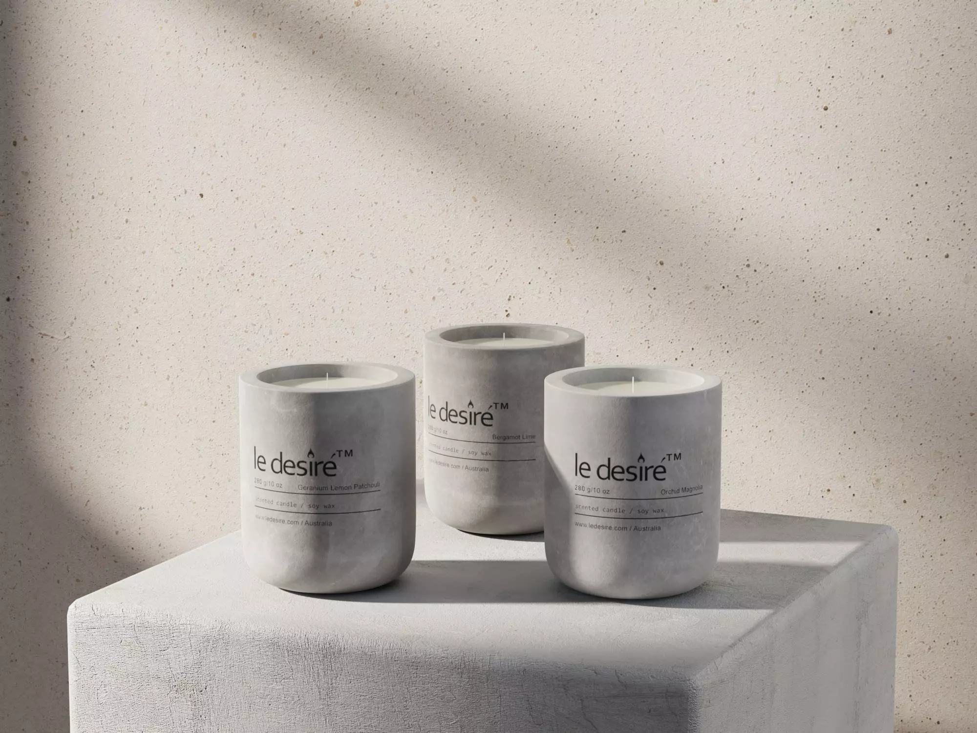 Concrete Candles 2 3D model_0