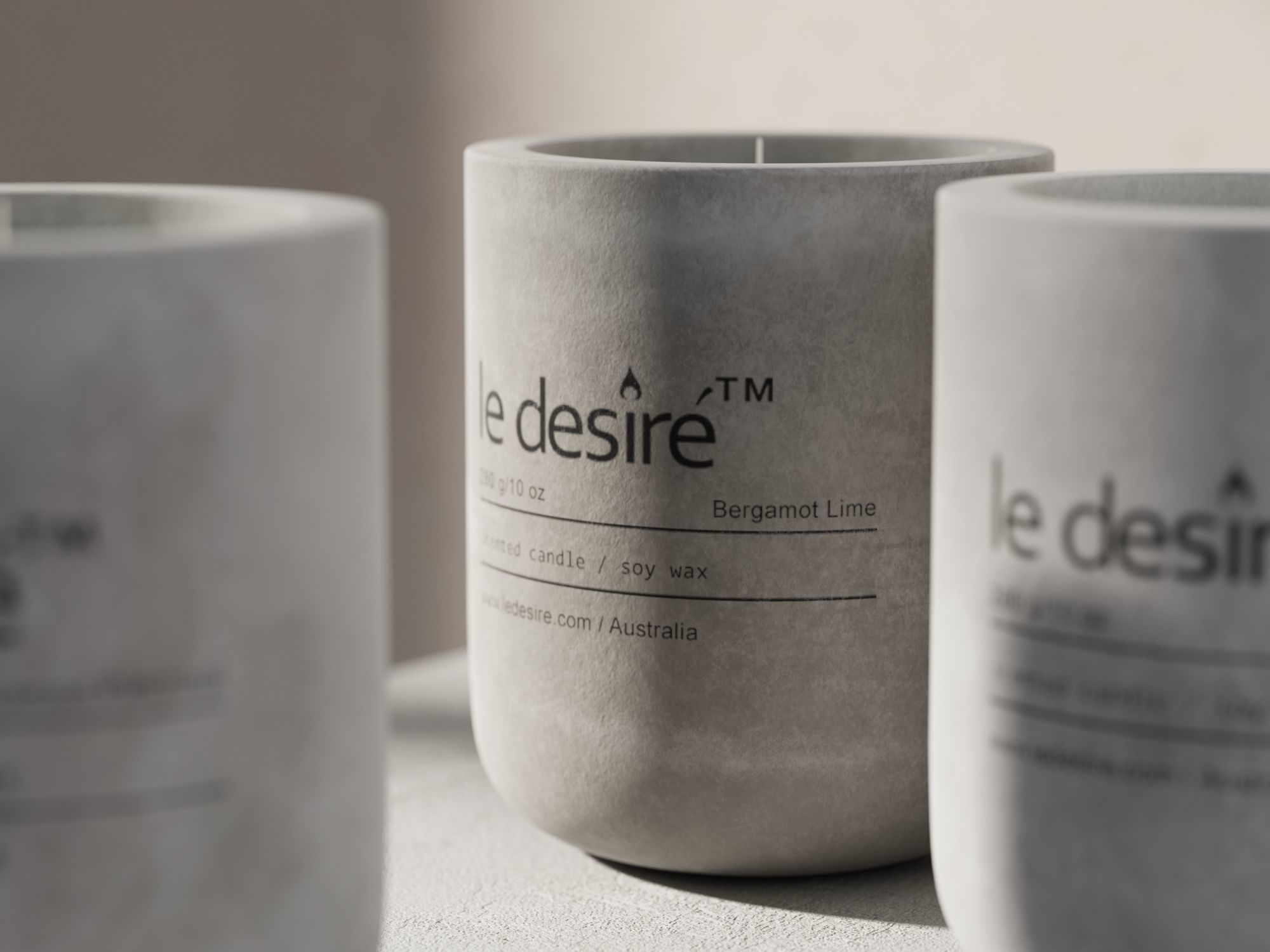 Concrete Candles 2 3D model_2