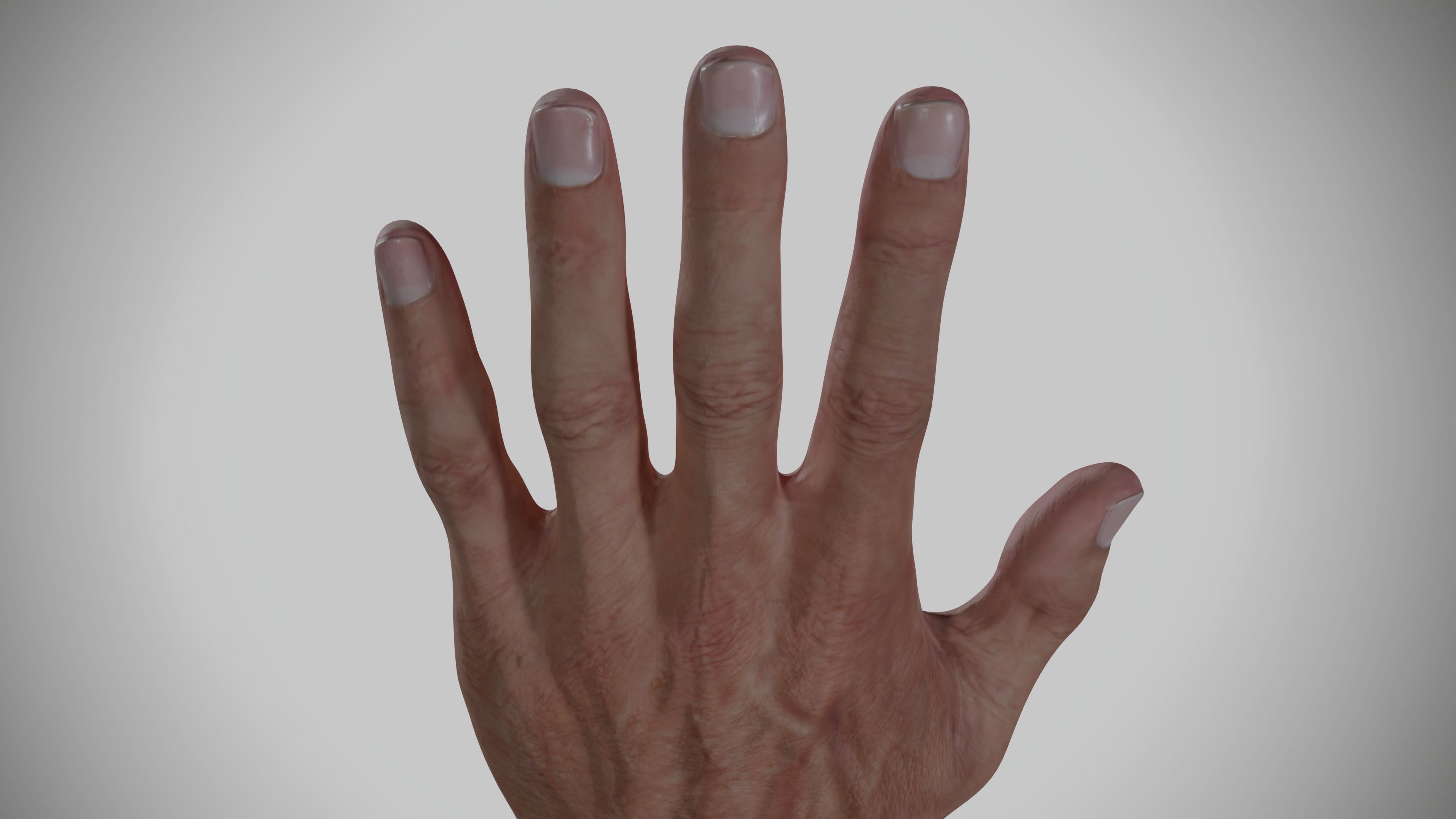 Human Hand Low-poly 3D model_2