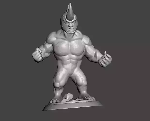rhino chibi 3d model for 3d printing 