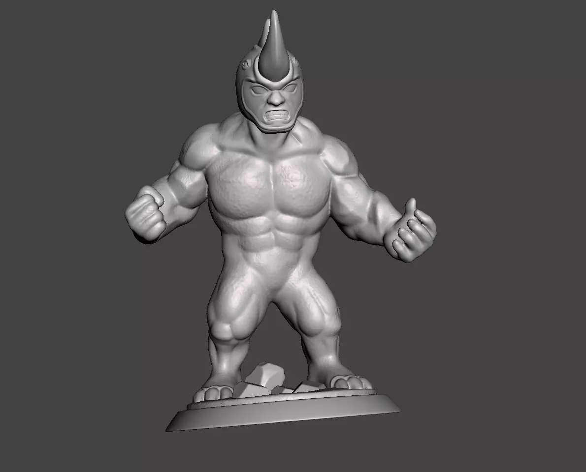 rhino chibi 3d model for 3d printing 3D print model_0