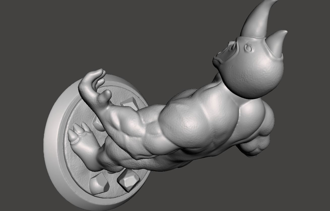 rhino chibi 3d model for 3d printing 3D print model_2