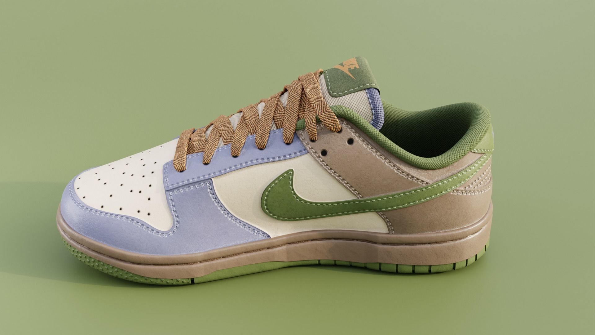 Nike Dunk Low  3D model_3