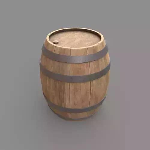 Wooden Barrel Vine Whiskey Gameready