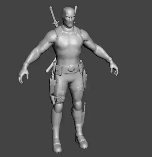deadpool open hands 3d model 