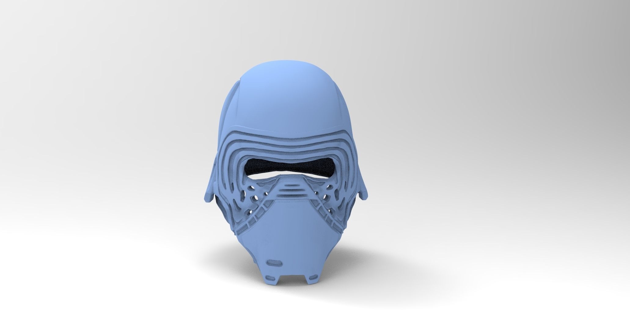 Star Wars Kylo Ren Helmet for 3dprint 3D model_1