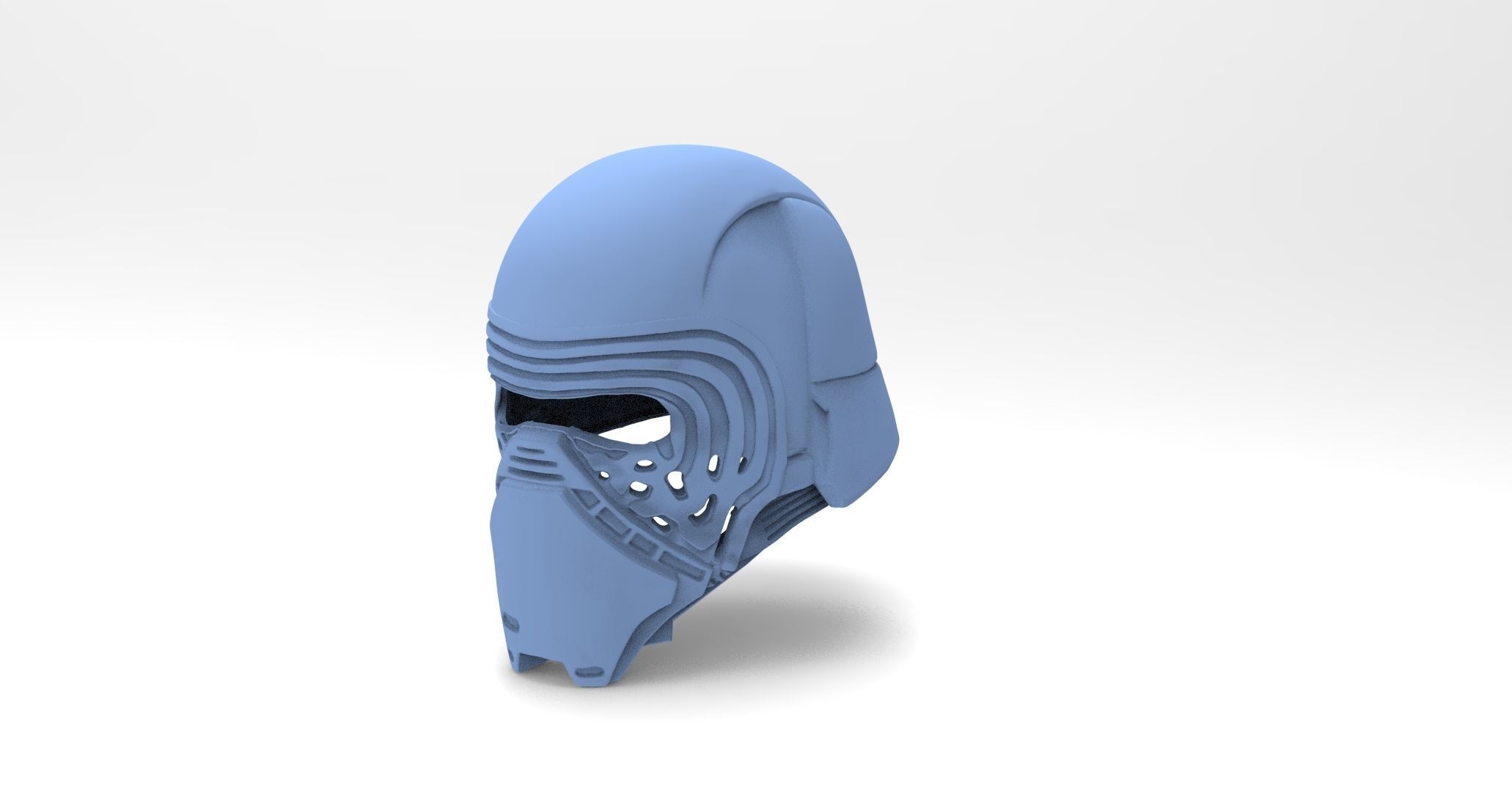 Star Wars Kylo Ren Helmet for 3dprint 3D model_2