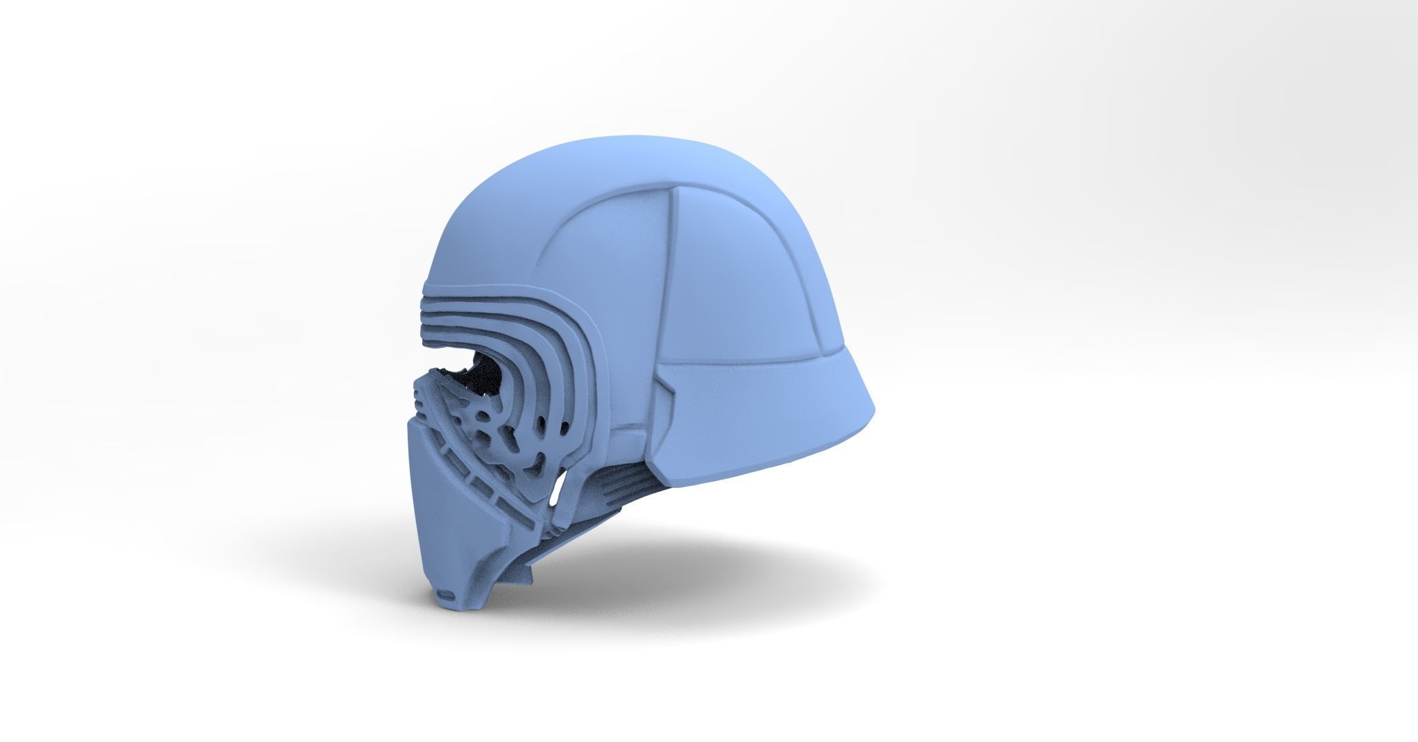 Star Wars Kylo Ren Helmet for 3dprint 3D model_3